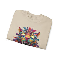 Rainbow Jaguar Mask Comic Style Unisex Sweatshirt