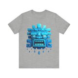 Tlaloc Rain God Blue Mask Glyph Style Unisex T-Shirt