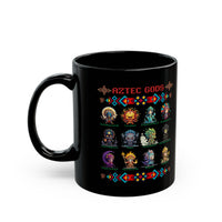 Pixel Art Aztec Gods Mythology Black Mug