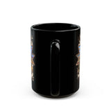 Aztec Turquoise Cactus Desert Landscape Black Mug
