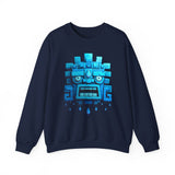 Tlaloc Rain God Blue Mask Glyph Style Unisex Sweatshirt