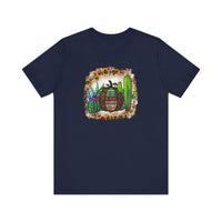 Leopard Aztec Pumpkin & Cactus Vibes Illustration Unisex T-Shirt