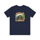 Leopard Aztec Pumpkin & Cactus Vibes Illustration Unisex T-Shirt