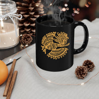 Celestial Mayan Bird Symbol Black Mug