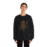 Warrior Shaman Tribal Glyph Gold Line Unisex Sweatshirt