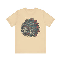 Vintage Native American Headdress Graphic Unisex T-Shirt