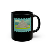 Stamp Chichén Itzá Mexico Black Mug