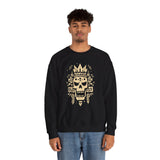 Ah Puch Skull Crown Mayan Glyph Style Unisex Sweatshirt