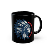 Tribal Visionary Chief Emblem Illustration Black Mug