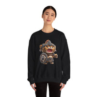 Chibi Mayan Jaguar Warrior Cartoon Style Unisex Sweatshirt