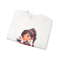 Chibi Inca Girl with Baby Condor Unisex Sweatshirt