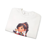 Chibi Inca Girl with Baby Condor Unisex Sweatshirt
