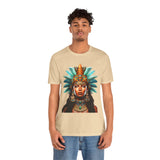Aztec Royal Warrior Queen Portrait Illustration Unisex T-Shirt
