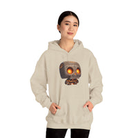 Glow-Eyed Tribal Stone Skull Unisex Hoodie