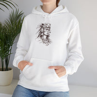 Aztec Warrior Woman Jaguar Spirit Sketch Unisex Hoodie