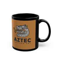 Modern Quetzalcóatl Serpent Head Logo Design Black Mug
