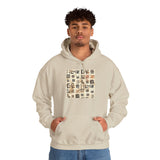 Mayan Petroglyph Stamped Texture Unisex Hoodie