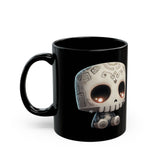 Adorable Tribal Aztec Skull Glow Black Mug
