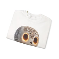 Glow-Eyed Aztec Skull Chibi Unisex Sweatshirt