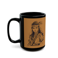Inca Warrior Woman Fierce Andean Spirit Design Black Mug