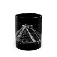 Chichén Itzá Kukulkán Step Pyramid Black Mug