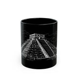 Chichén Itzá Kukulkán Step Pyramid Black Mug
