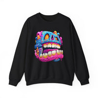 Chunky Neon Mayan Skull Graffiti Style Unisex Sweatshirt