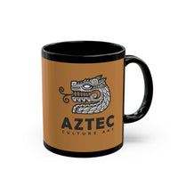Modern Quetzalcóatl Serpent Head Logo Design Black Mug