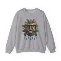 Tlaloc Ancient Rain Mask Glyph Unisex Sweatshirt