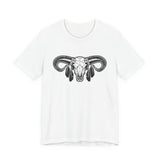 Aztec Western Bull Skull Longhorn Illustration Unisex T-Shirt
