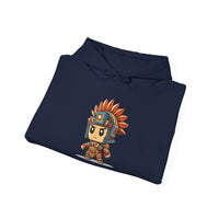 Chibi Aztec Warrior Cartoon Style Unisex Hoodie