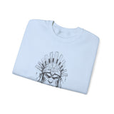 Inca Warrior Hand Drawn Tribal Portrait Unisex Sweatshirt