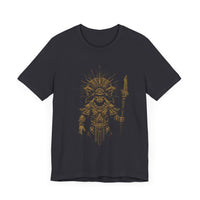 Warrior Shaman Tribal Glyph Gold Line Unisex T-Shirt