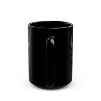 Tribal Bull Skull Earth Symbol Illustration Black Mug