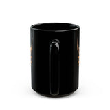 Tribal Bull Skull Earth Symbol Illustration Black Mug