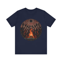 Sacred Fire Tribal Ceremony Glyph Style Unisex T-Shirt