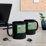 Stamp Chichén Itzá Mexico Black Mug