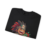 Chibi Aztec Warrior with Baby Quetzalcoatl Serpent Unisex Sweatshirt