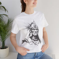 Inca Warrior Line Art Tribal Design Unisex T-Shirt