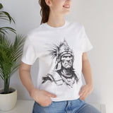Inca Warrior Line Art Tribal Design Unisex T-Shirt
