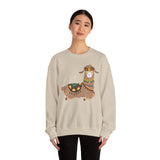 Resting Alpaca In Traditional Ornaments Unisex Sweatshirt