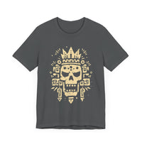 Ah Puch Skull Crown Mayan Glyph Style Unisex T-Shirt