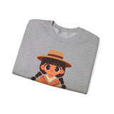 Cartoon Girl in Traditional Poncho Peru Unisex Sweatshirt
