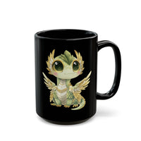 Chibi Quetzalcoatl Feathered Serpent Black Mug