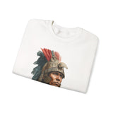 Inca Warrior Watercolor Art and Tribal Pattern Unisex Sweatshirt