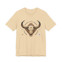 Western Longhorn Cosmic Totem Illustration Unisex T-Shirt