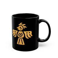 Aztec Eagle Warrior Symbol Illustration Black Mug