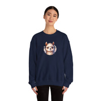 Inca Andean Llama Baby Face Illustration Unisex Sweatshirt