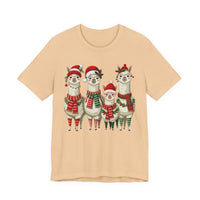Inca Christmas Llama Family from the Andes Unisex T-Shirt