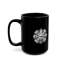 Aztec Cosmology Nahui Ollin Black Mug